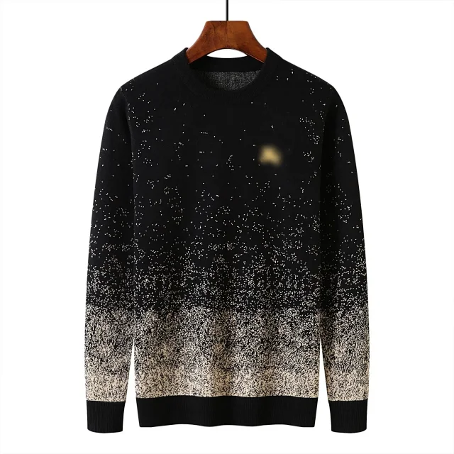 Burberry Knitwear Crewneck knit sweater with stripe or monogram designs product detail image 4