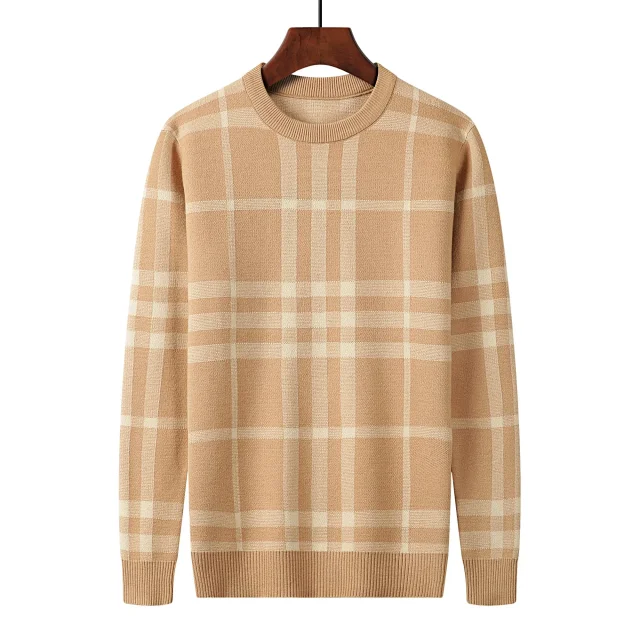 Burberry Knitwear Crewneck knit sweater with stripe or monogram designs product detail image 2