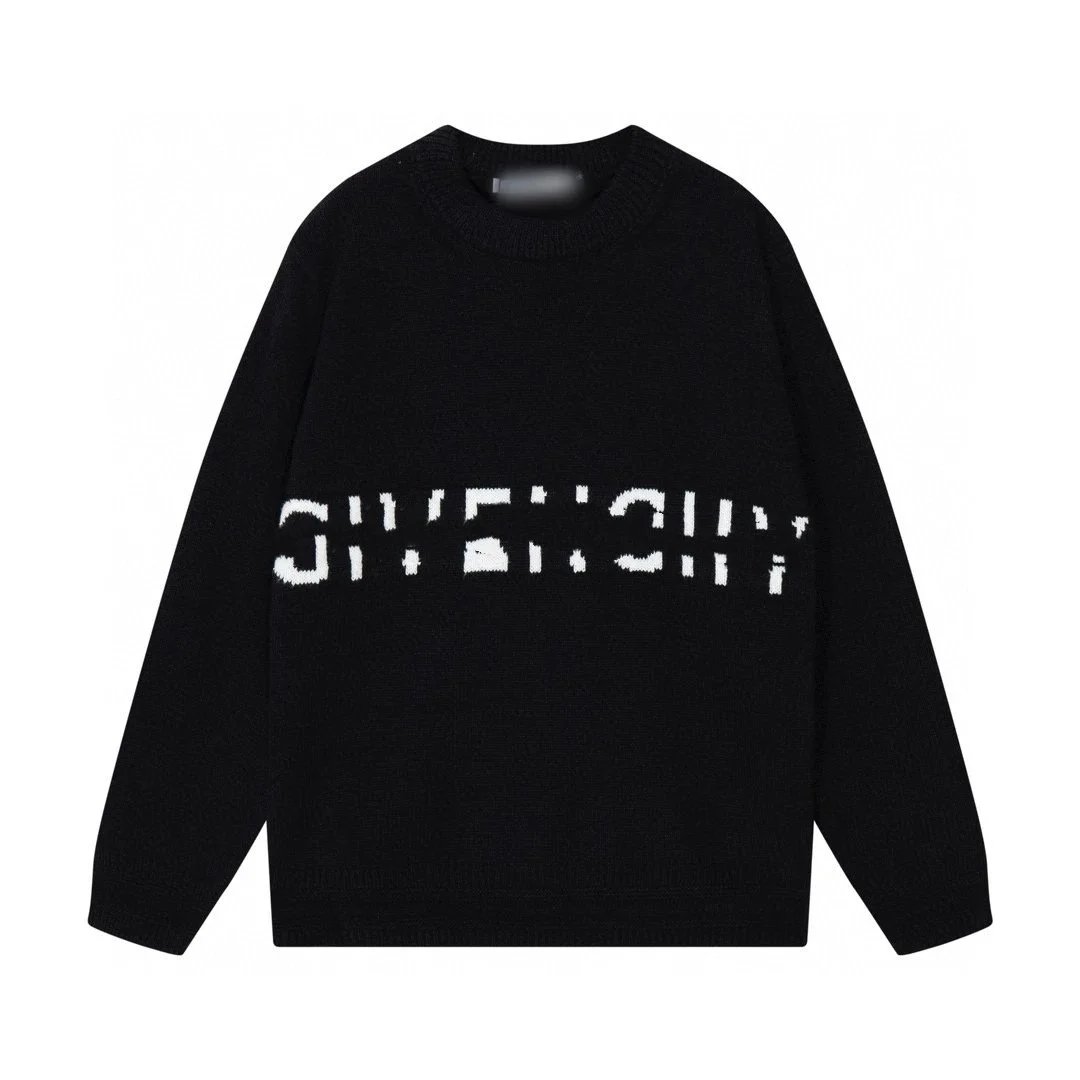 Design Star Graphic Knit Sweater Black and Light Gray - 5