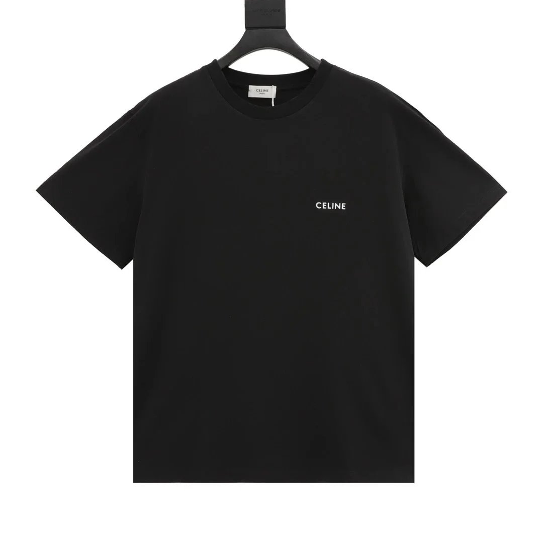 Celine Logo Graphic Print White T-Shirt - 15