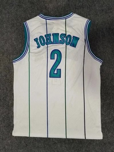 Mitchell & Ness Charlotte Hornets 1992-93 Larry Johnson Throwback Jersey Purple - 15