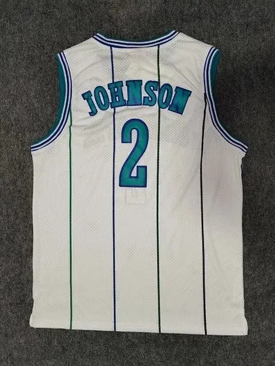 Mitchell & Ness Charlotte Hornets pinstripe basketball jersey product detail image 15