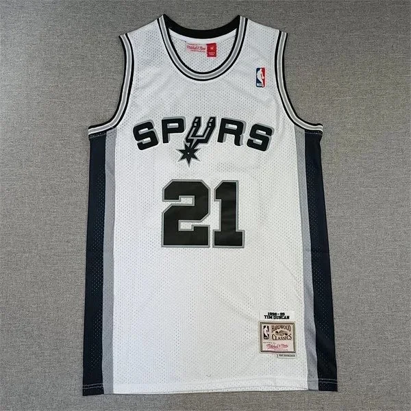 Mitchell & Ness Football Jerseys Tim Duncan San Antonio Spurs #21 Hardwood Classics Basketball Jersey product detail image 2