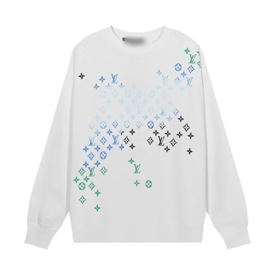 Design Minimalist Script Logo White Oversized Sweatshirt Sweater - 6