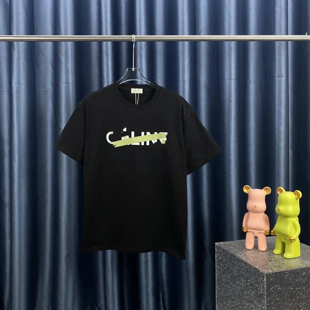 Celine Logo Graphic Print White T-Shirt - 16