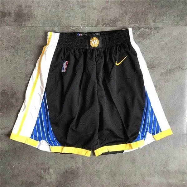 Nike Golden State Warriors City Edition Shorts Black / White / Blue / Yellow - 1