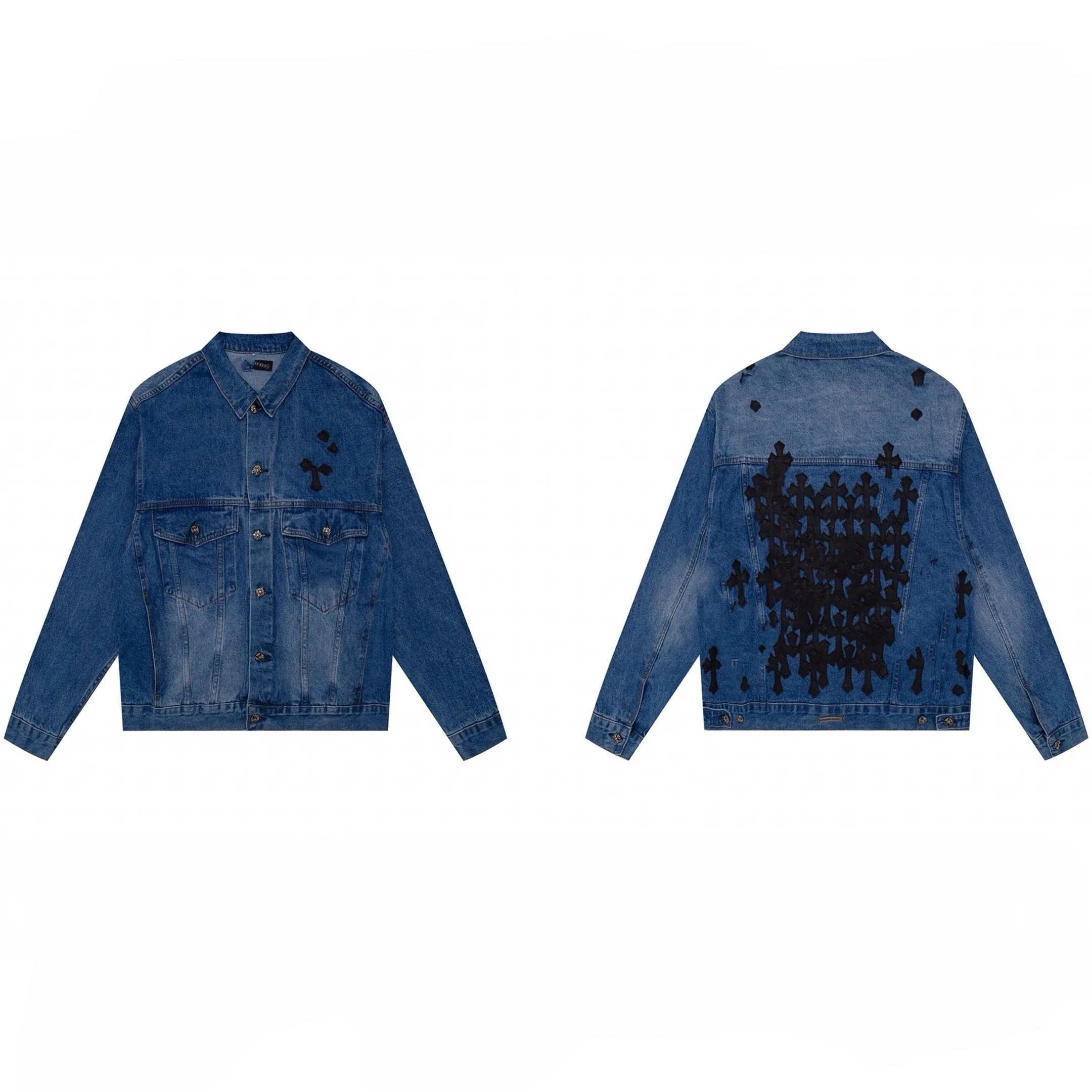 Loewe Denim Jacket with Embroidered Cloud Motif Light Blue Denim-Jacket - 2