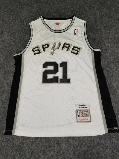 Mitchell & Ness San Antonio Spurs Tim Duncan 1998-99 Hardwood Classics Jersey Green Pink - 8