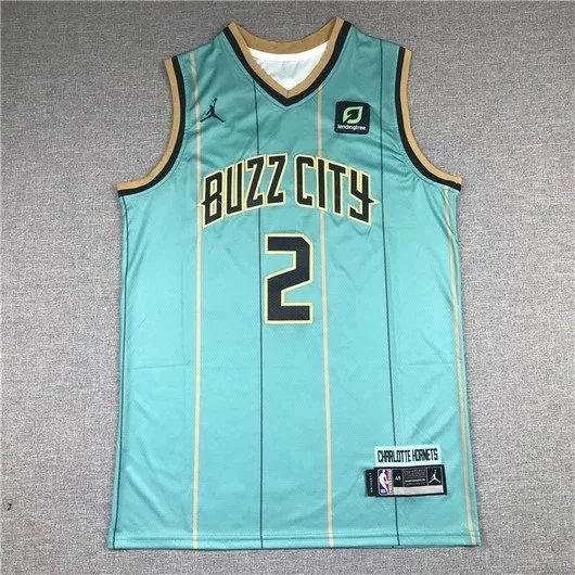 Mitchell & Ness Charlotte Hornets 1992-93 Larry Johnson Throwback Jersey Purple - 2