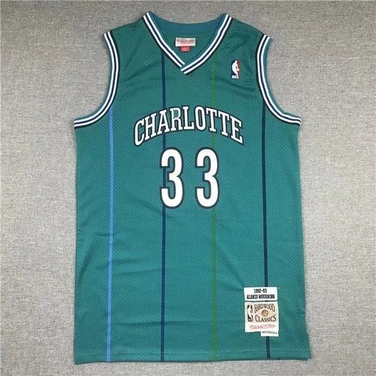 Mitchell & Ness Charlotte Hornets 1992-93 Larry Johnson Throwback Jersey Purple - 7