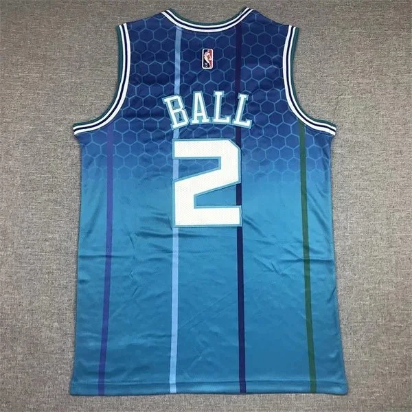 Mitchell & Ness Charlotte Hornets pinstripe basketball jersey product detail image 14