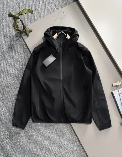 Design Quilted Hooded Puffer Jacket Navy Down Jacket - 2