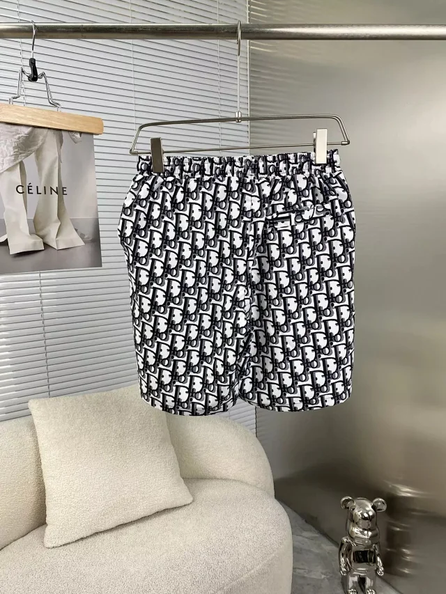 Dior Shorts Oblique and logo-print drawstring product detail image 7