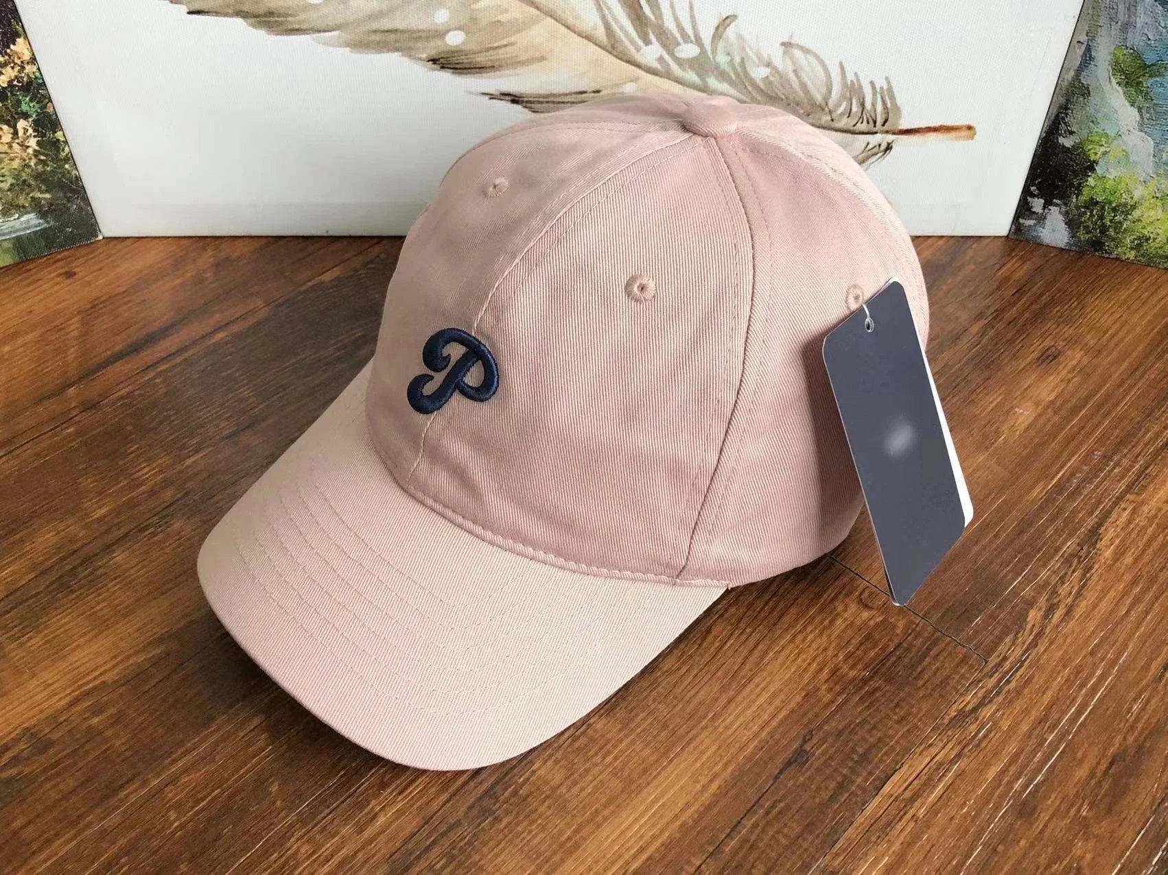Design Emis Logo Embroidered Baseball Cap White Baseball Cap - 9