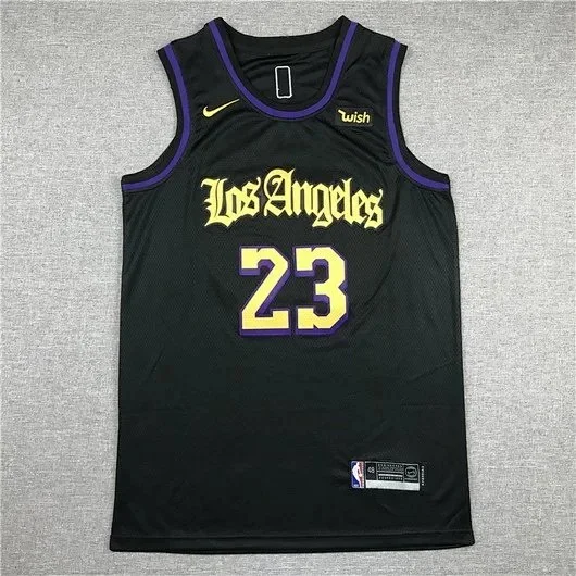 Los Angeles Lakers Kobe Bryant 24 and LeBron James 23 basketball jerseys product detail image 10