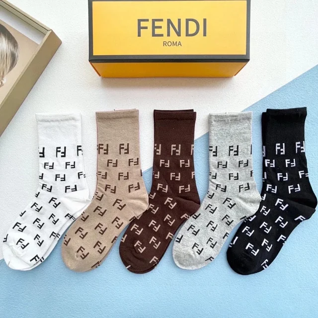 Fendi Socks FF Logo product detail image 3