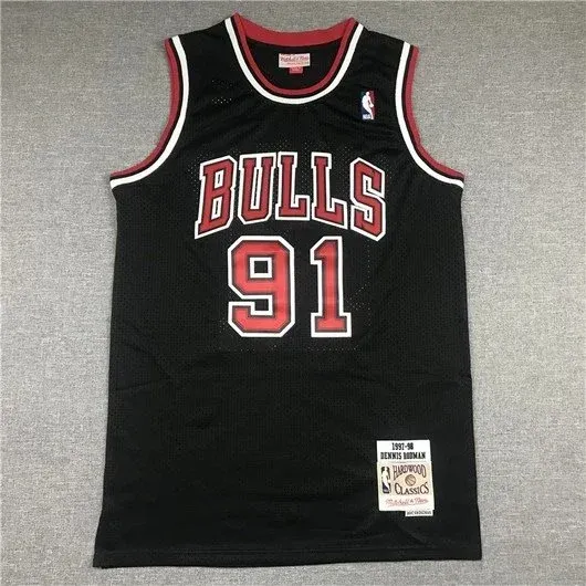 Mitchell & Ness Chicago Bulls Scottie Pippen 1987-88 Hardwood Classics Jersey Black - 4