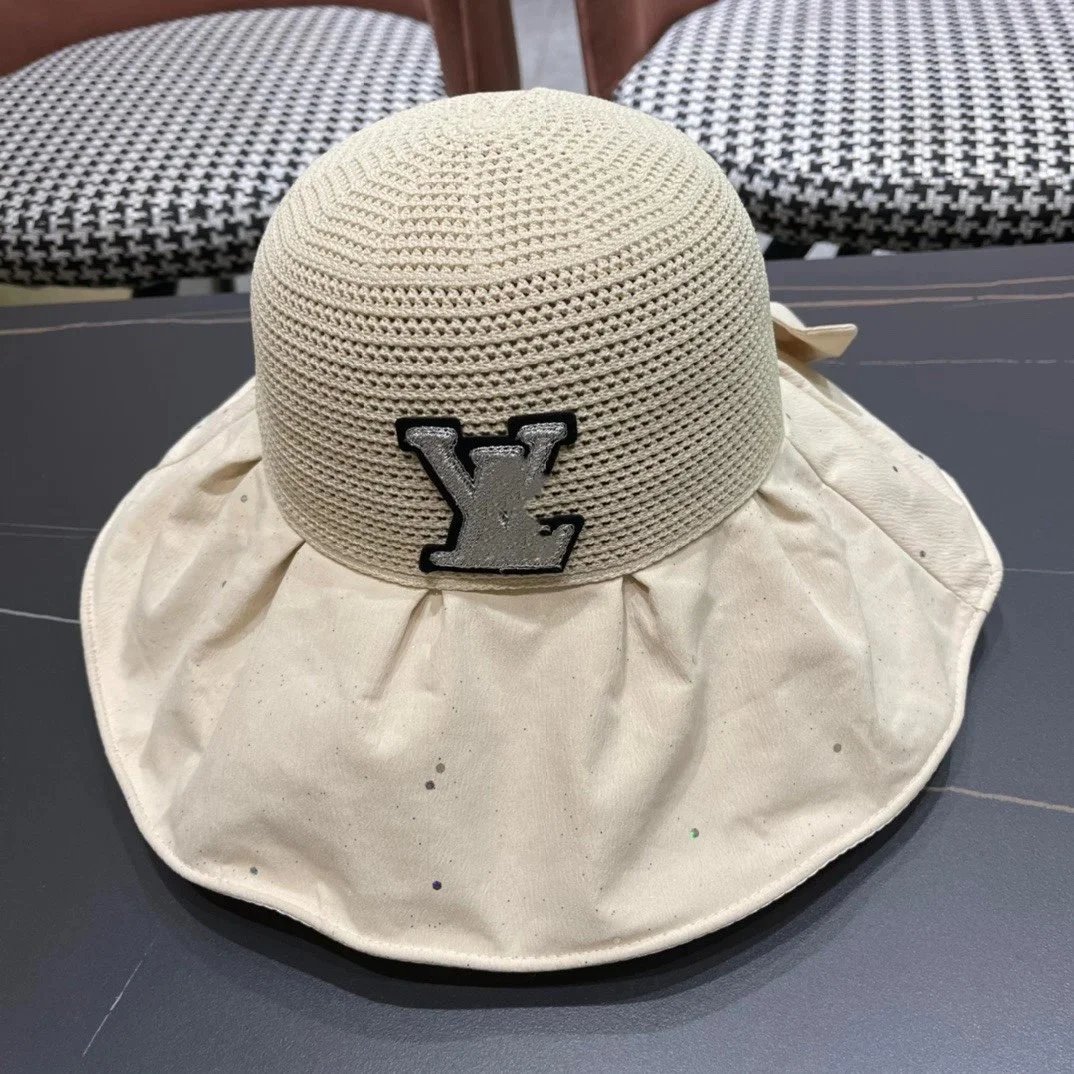 Design HE HES Bucket Hat Light Gray Tweed Bucket Hat - 21
