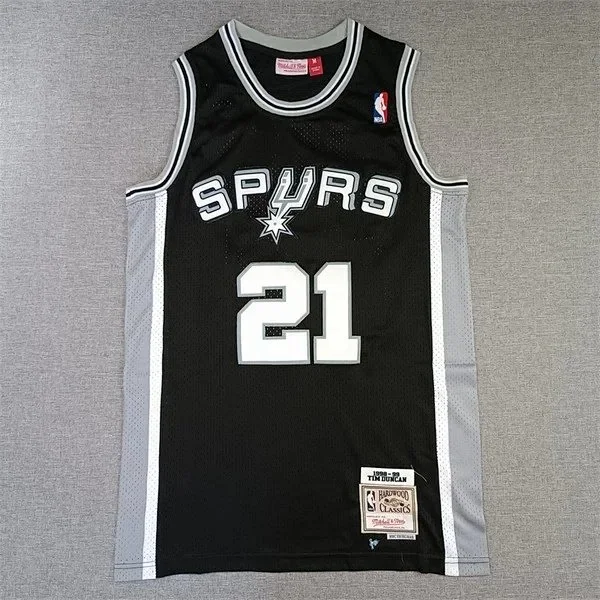 Mitchell & Ness Football Jerseys Tim Duncan San Antonio Spurs #21 Hardwood Classics Basketball Jersey product detail image 1