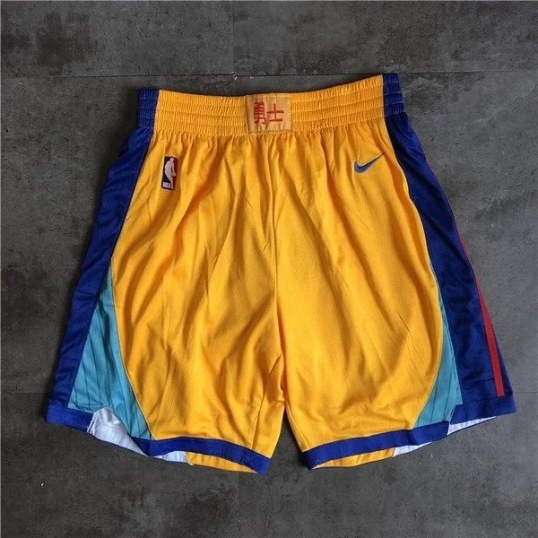 Nike Mesh Basketball Shorts Navy with Red and Yellow Stripes - 15