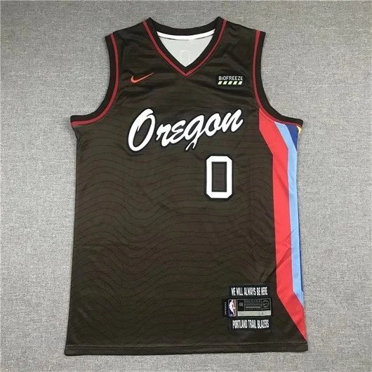 Nike NBA Portland Trail Blazers City Edition Jersey Gray - 6