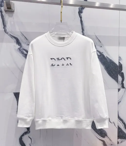 Design Embroidered Logo White Hoodie - 1