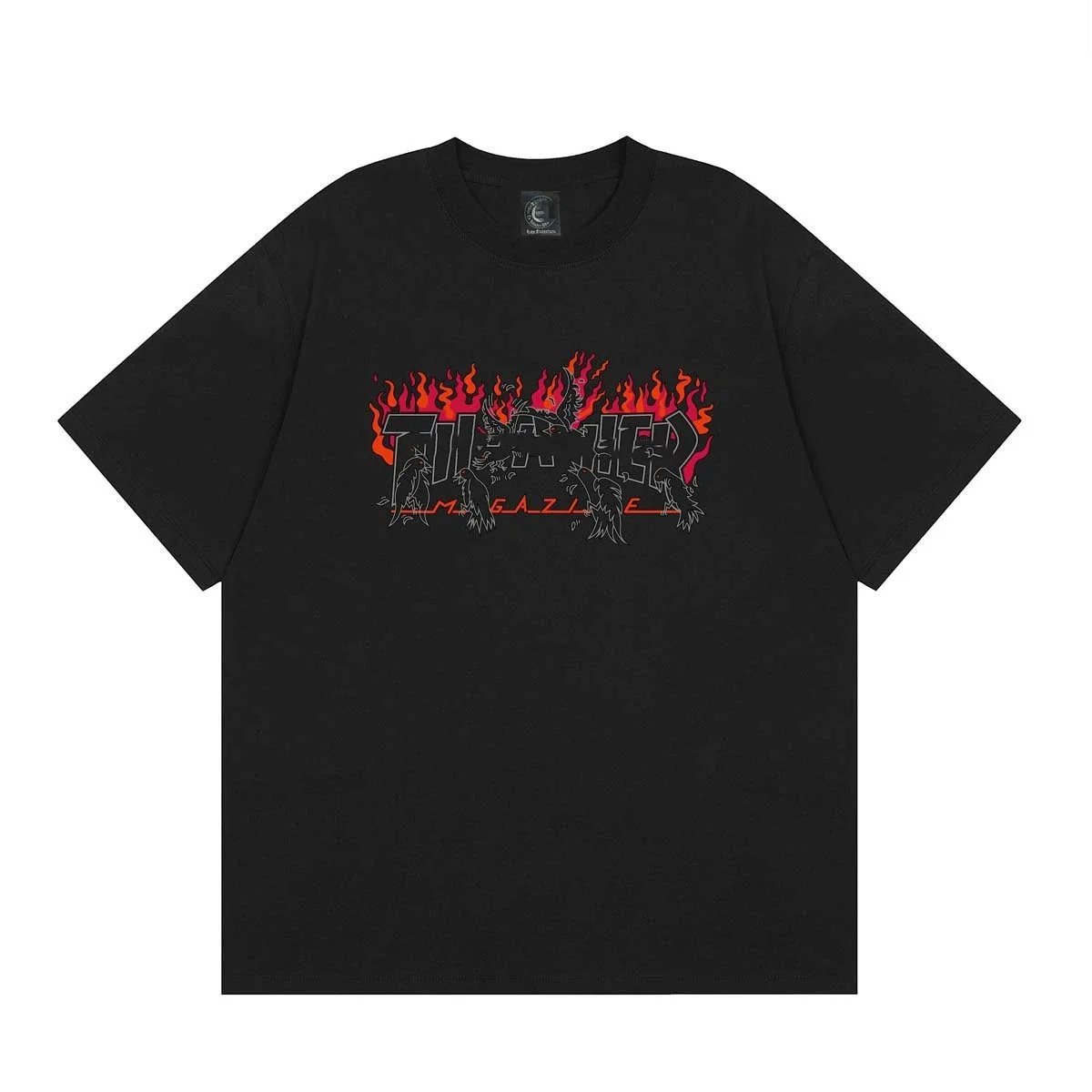Thrasher Magazine Flame Logo White T-Shirt - 30