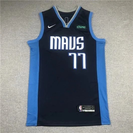 Nike Dallas Mavericks Luka Dončić #77 City Edition Jersey Navy Blue