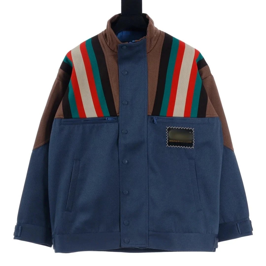 Gucci GG Supreme Hooded Windbreaker Gray Red Green Outerwear - 2