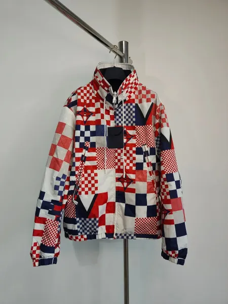 Louis Vuitton Patchwork Check Windbreaker Jacket Outerwear.windbreaker - 1