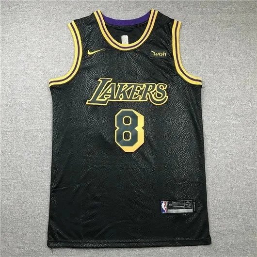 NBA Los Angeles Lakers Kobe Bryant #24 Black City Edition Jersey - 13