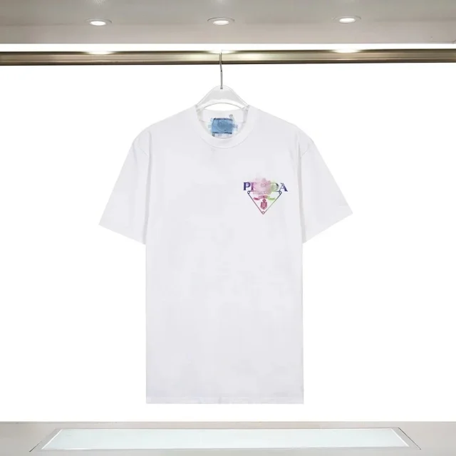 Prada T-Shirts Short-Sleeve Logo Graphic T-Shirt product detail image 25