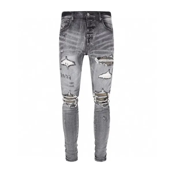 Amiri Paint Splatter Black Slim Fit Jeans - 7