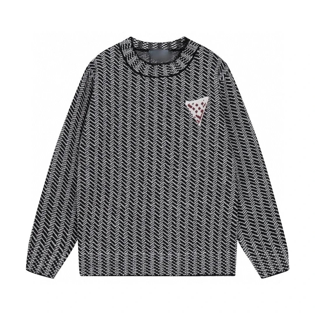 Design Knit Sweater Mustard Yellow Crewneck Sweater - 2