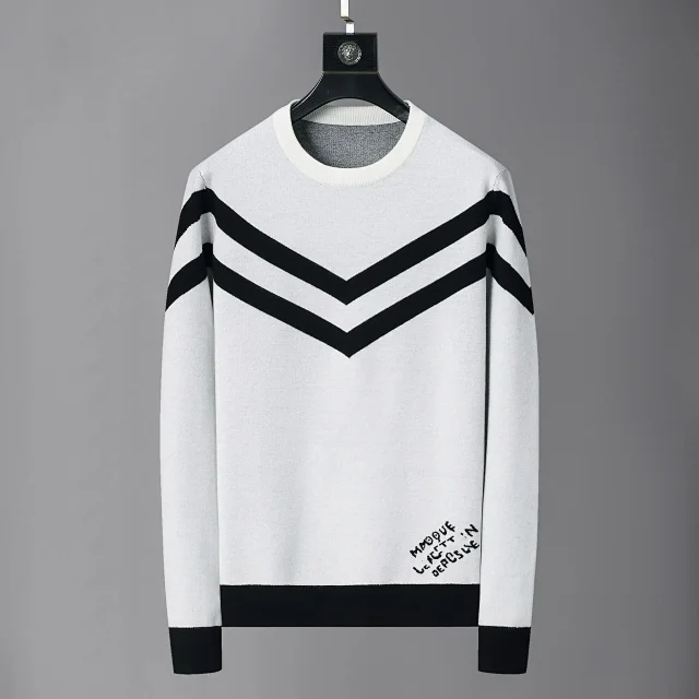 Louis Vuitton Knitwear Crewneck monogram-pattern knit sweater product detail image 3