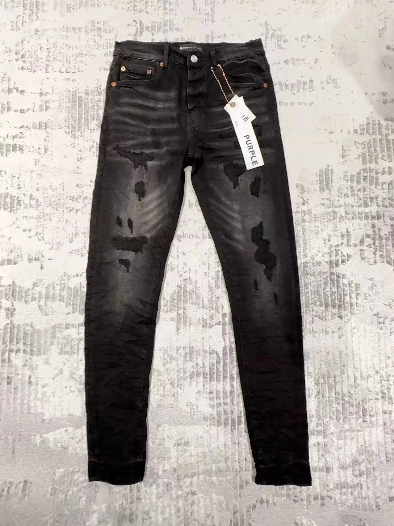 Amiri Distressed Black Slim Fit Jeans - 4