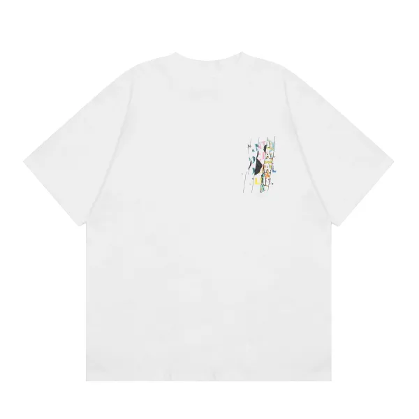 Design Abstract Print Pocket T-Shirt White - 1