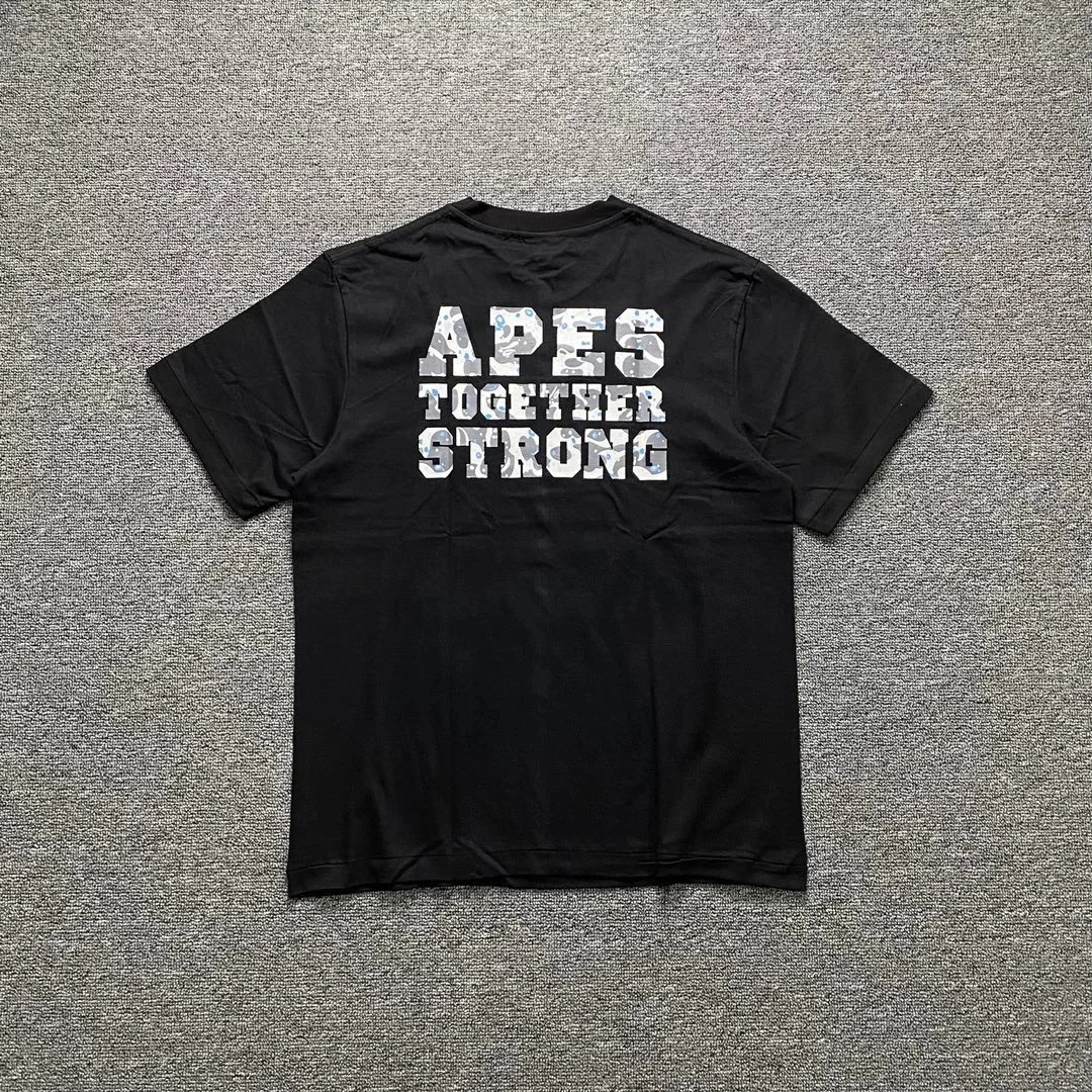 A Bathing Ape Cloud Monkey Black T-Shirt - 7