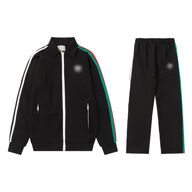 Gucci Tracksuits Zip-Up Striped Track Jacket and Jogger Set product detail image 3