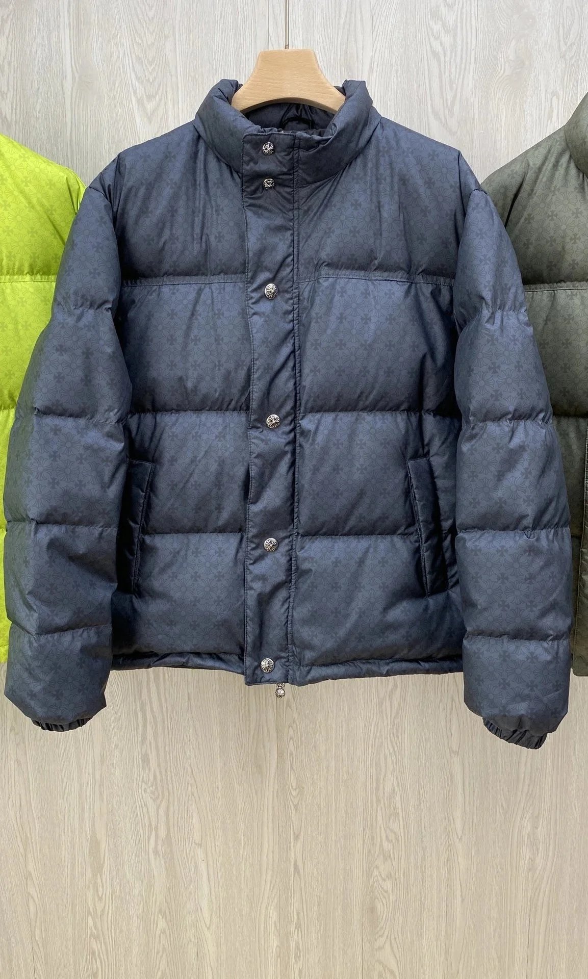 Chrome Hearts Cross Embroidered Black Down Jacket - 3