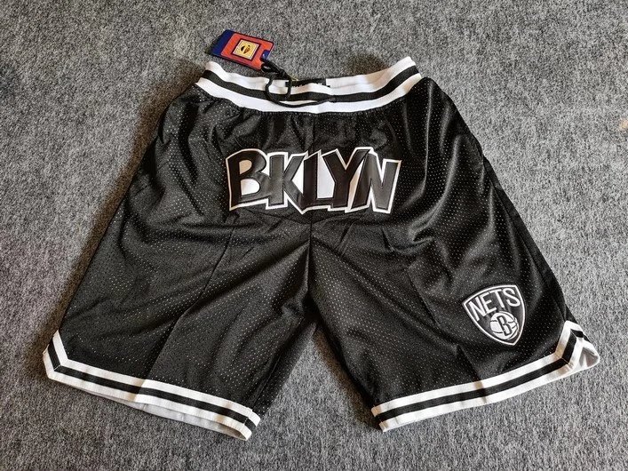 Mitchell & Ness Brooklyn Nets Basketball Shorts Black / White Shorts - 14