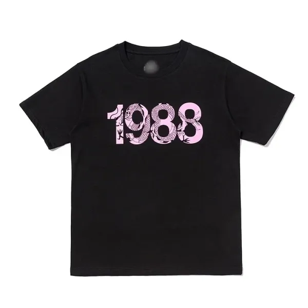 Design 1988 Dragon Print Black T-Shirt - 1