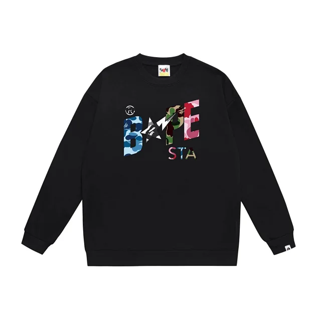 A BATHING APE Hoodies & Sweatshirts BAPE STA graphic crewneck sweatshirt product detail image 1