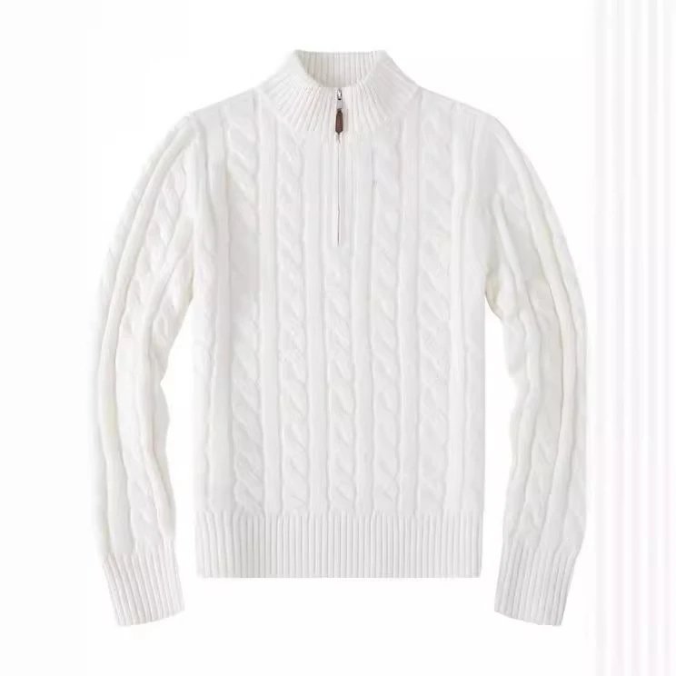 Half height zipper knitted sweater

