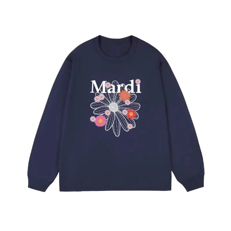 Mardi Mercredi Flower & Dachshund Print Crewneck Sweatshirt Collection