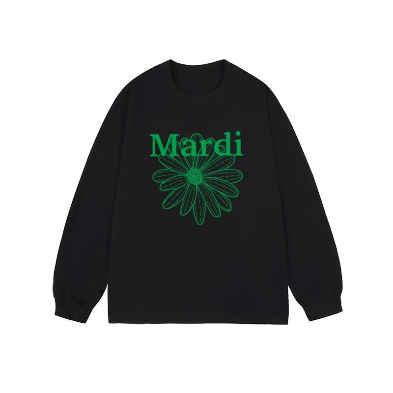 Mardi Mercredi Flower & Dachshund Print Crewneck Sweatshirt Collection