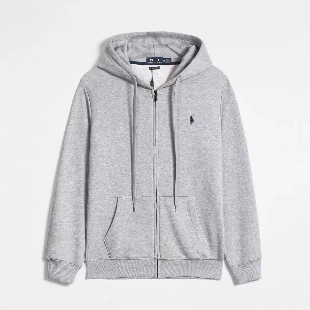 Polo Ralph Lauren Zip-Up Hoodie Jacket Fleece Grey