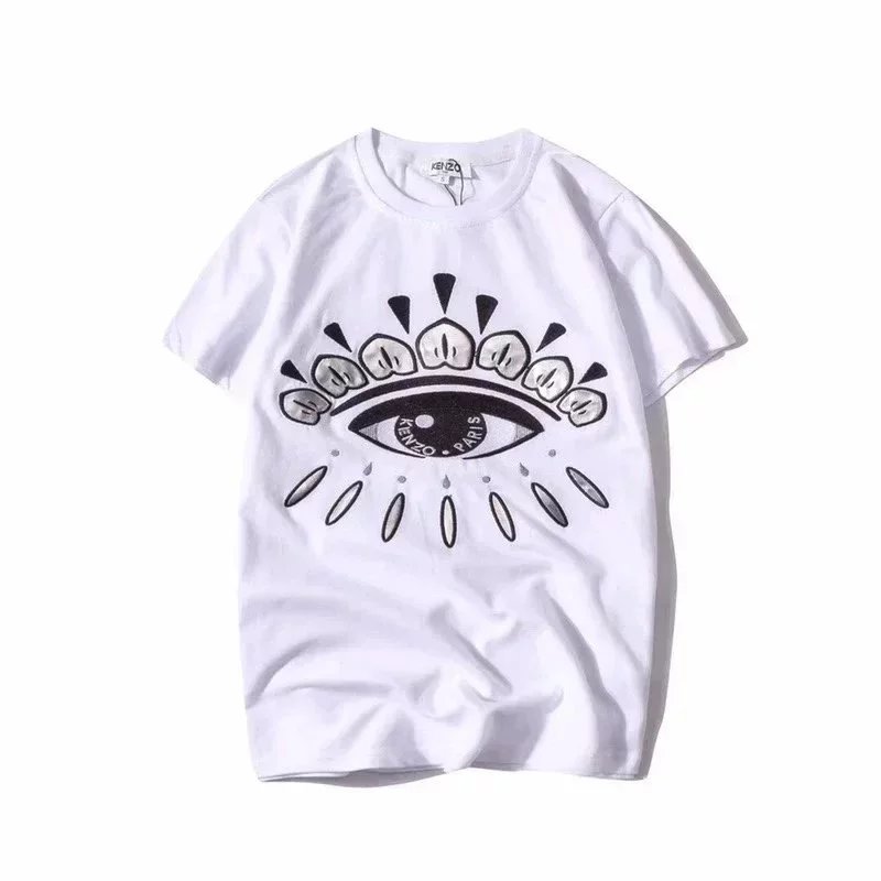 Kenzo Paris Tiger Silver Embroidery Tee Black