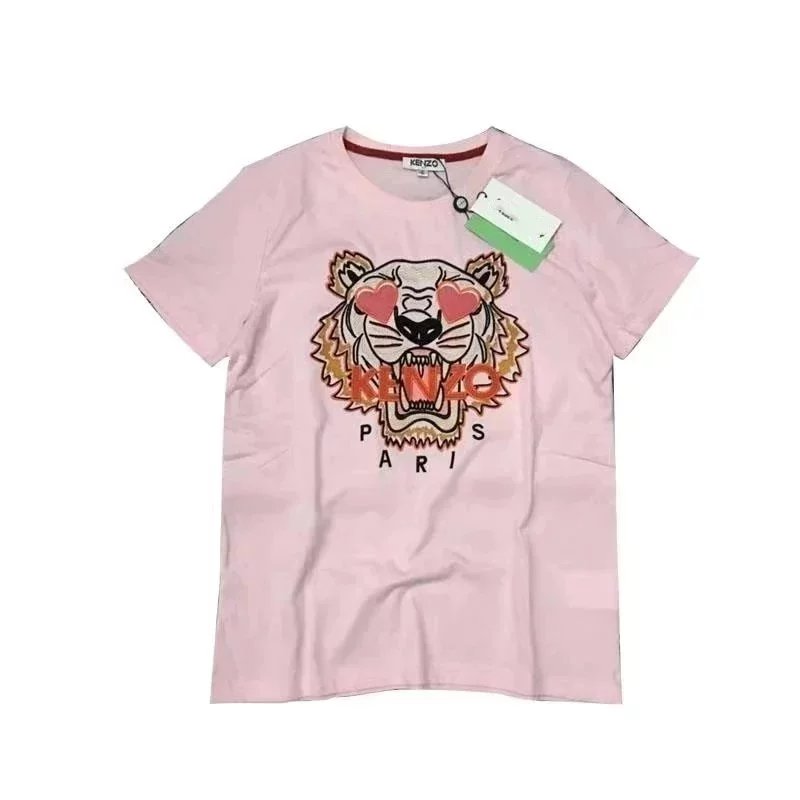 Kenzo Paris Evil Eye Red Embroidery Tee Black