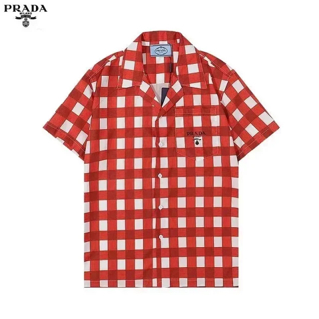 Prada Shirts Short-Sleeve Printed Button-Up Shirt product detail image 11